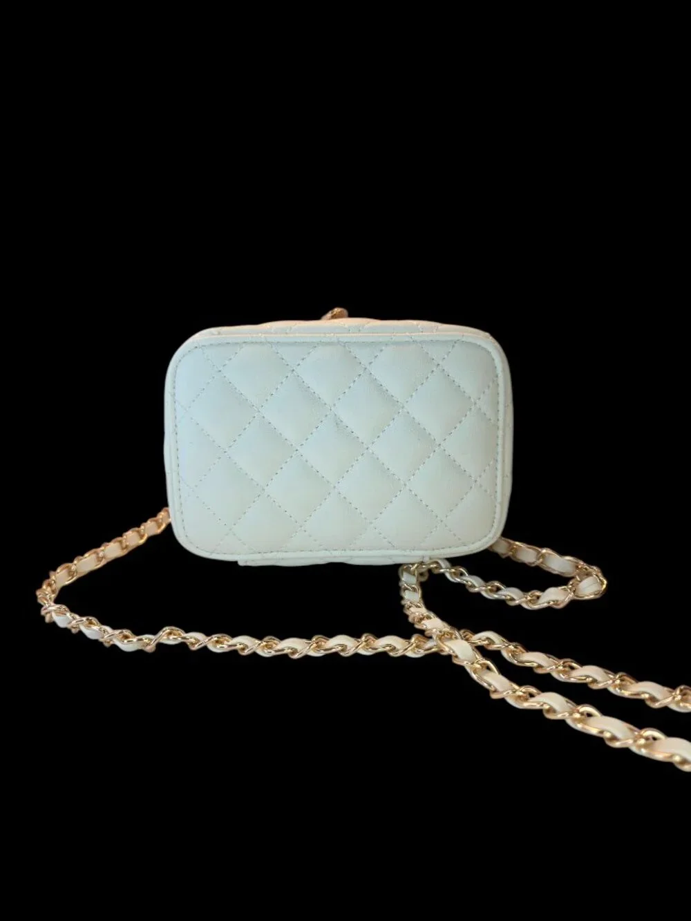 Ivory White Shoulder or Cosmetic Bag by Valentino Orlandi  NWT